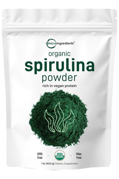 Micro ingredients Organic Spirulina Powder, 1lb | Vegan Protein, Vitamins & M...