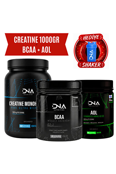 Dna Nutrition Creatine 500gr + Bcaa + Aol Paketi (Creatine 1000gr + Aol 300gr...