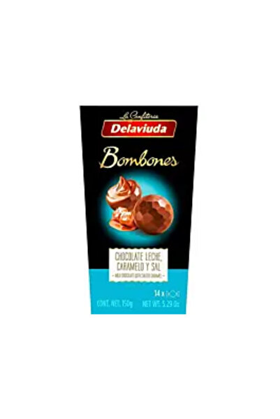 Delaviuda Praline de ciocolată cu lapte cu caramel sărat, 150 G
