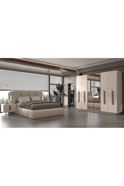 SİSTEMOBİLYA Siste Mobilya Zara Luxury Yatak Odası Takımı Aytaşı (Led Aplikli...