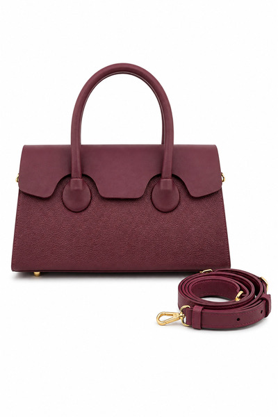 KRISTE BELL Women's Handbag Textured Leather Teddy Bear Charm Detailed Cross ...