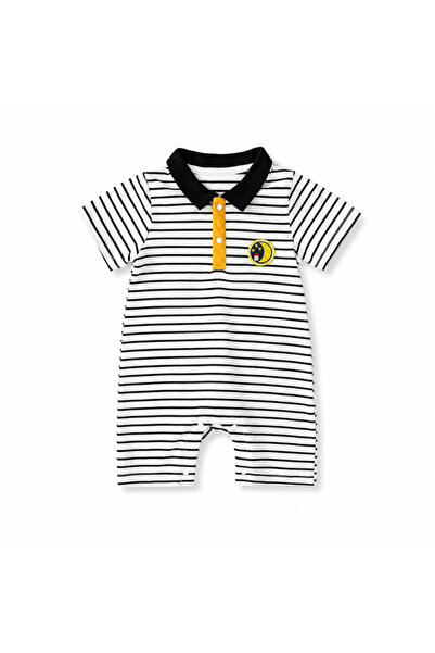 Hibobi Premium 3-18 Months Baby Boy Romper, Striped Polo Jumpsuit with Cute P...