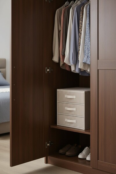 Simply Now 3-Drawer Foldable Fabric Closet Organizer 32X30X22 cm – White Gray...