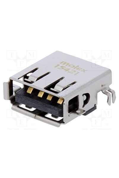 OEM Conector USB A MOLEX MX-48258-0002, soclu, pentru PCB, THT, PIN 4, în ung...