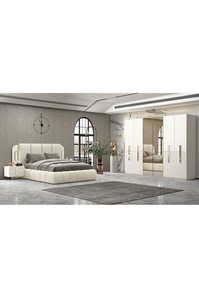 SİSTEMOBİLYA Siste Mobilya Hazal Luxury Yatak Odası Takımı Aytaşı (Led Aplikl...