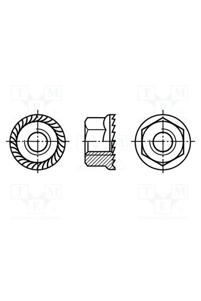 OEM Piuliţă BOSSARD B4/BN30312, cu flanşă, hexagonală, M4, 0,7, oţel, Acoperi...