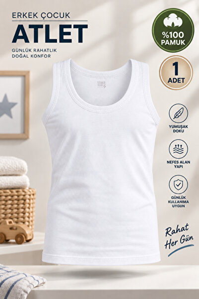 Alıç Boy's Undershirt 0036 Wide Straps 100% Cotton (Seher Authorized Seller) ...