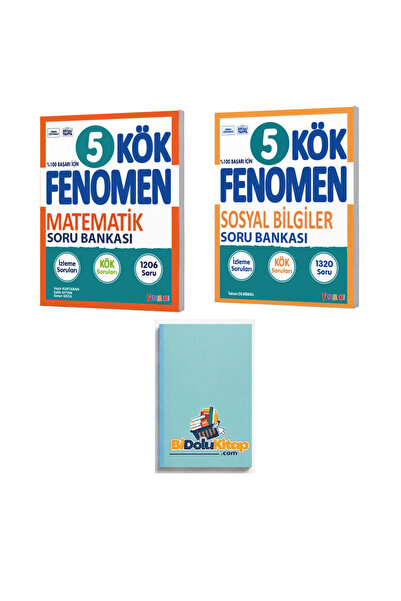 Fenomen Yayıncılık Fenomen 5 KÖK Sosyal Bilgiler - Matematik Soru Bankası ( D...
