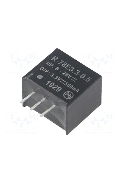 OEM Convertor DC/DC RECOM R-78E3.3-0.5, 1,65W, Intrare 6÷28VDC, Ieșire 3,3VDC...