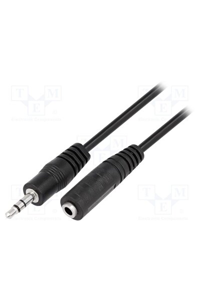 OEM Cablu VCOM CV202-050-PB, Jack 3,5mm 3pin mufă,Jack 3,5mm soclu, 5m, negru...