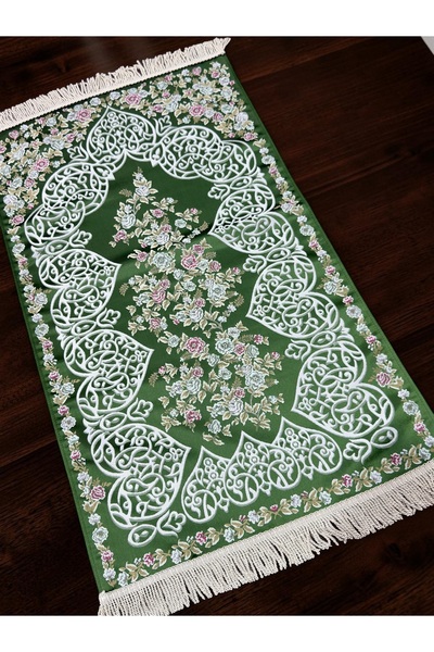 AYHANHOME Luxurious Twisted Fringed Tapestry Woven Dowry Gift Prayer Rug