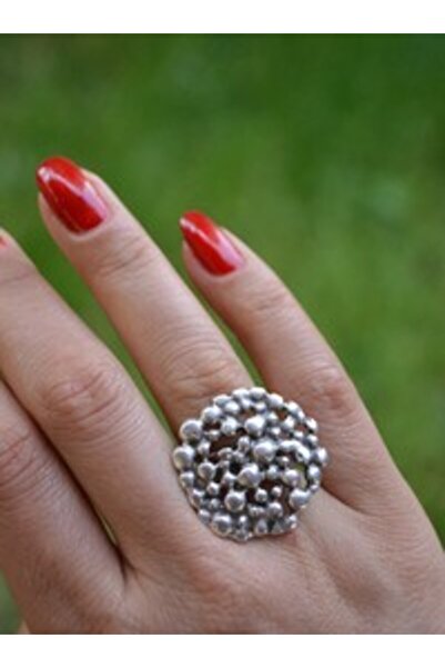 Stoneage Bohemian ring - silver color -