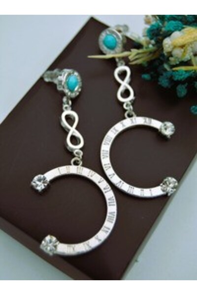 Stoneage Rome numbered stud earrings - silver color -