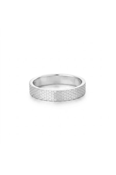 Peach Jewelry Ασημένιο δαχτυλίδι από ανοξείδωτο ατσάλι, μέγεθος 7