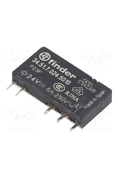 OEM Releu electromagnetic FINDER 34.51.7.024.5010, Ubobină 24VDC, SPDT, Icont...