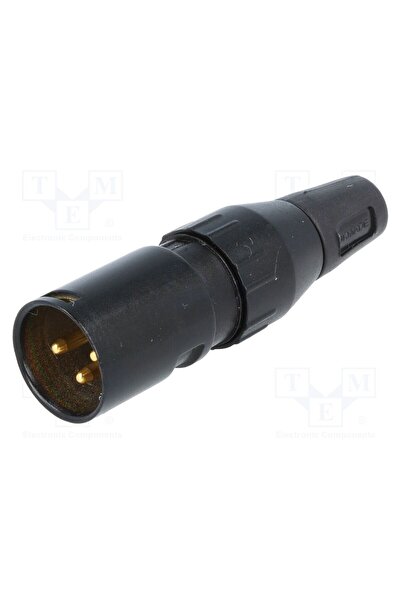 OEM Conector XLR DELTRON 713-0300, mufă, tată, 15A, 50V, PIN 3, drept, pe cab...
