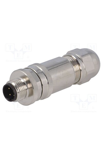 OEM Conector M12 TE Connectivity T4111511041-000, mufă, PIN 4, tată, 250V, dr...