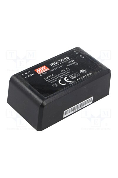 OEM Convertor AC/DC MEAN WELL IRM-30-15, 30W, Intrare 85÷264VAC, 15VDC, Ieșir...