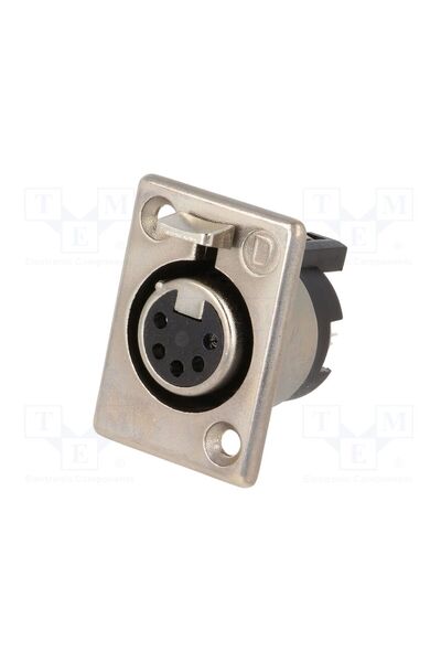 OEM Conector XLR DELTRON 702-0500, soclu, mamă, 7,5A, 50V, PIN 5, drept, lipi...