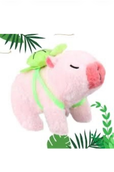 happystoretr Sevimli kapibara peluş yürüyen sesli ışıklı capybara figür emekl...
