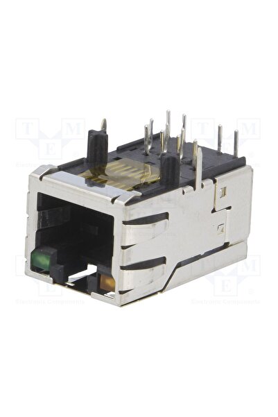 OEM Conector RJ45 BEL FUSE SI-50158-F, soclu, PIN 8, Cat 5, ecranat,cu diodă ...