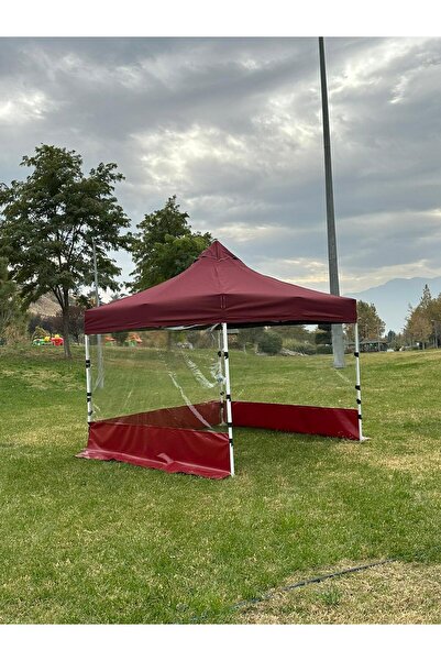 SEVİLBRANDA 3X3 GAZEBO ÇARDAK 3Kenar Şeffaf Perdeli