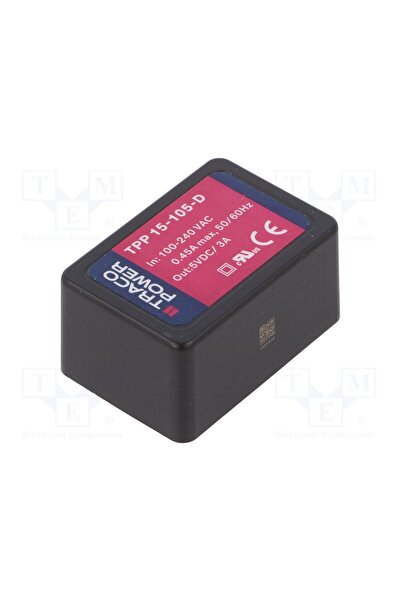 OEM Convertor AC/DC TRACO POWER TPP15-105-D, 15W, Intrare 85÷264VAC, 120÷370V...