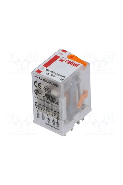 OEM Releu electromagnetic RELPOL R4N2014235024WT, Ubobină 24VAC, 4PDT, Iconta...