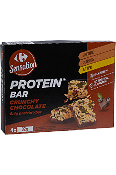 Carrefour Sensation Batoane proteice cu ciocolată, 4 x 32 g