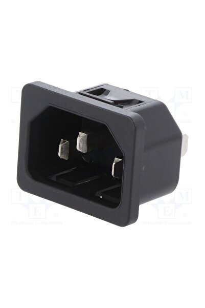 OEM Conector alimentare AC SCHURTER 6100.4220, soclu, tată, 10A, 250VAC, C14 ...