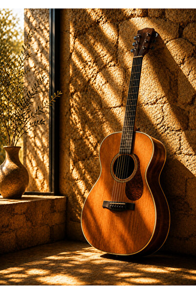 Vexart Atelier Akustik Gitar Temalı Dekoratif Tablo Poster – Müzik Odası Duva...