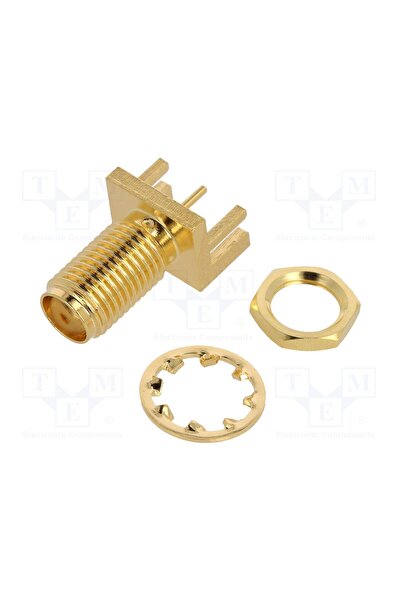 OEM Conector SMA AMPHENOL RF 132289, soclu, mamă, de margine, drept, 50Ω, SMT...
