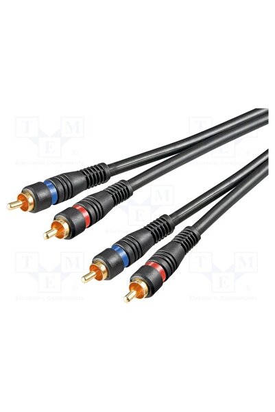 OEM Cablu GOOBAY C-2RCA2RCA-BK015, RCA mufă x2,din ambele părţi, 1,5m, Placar...