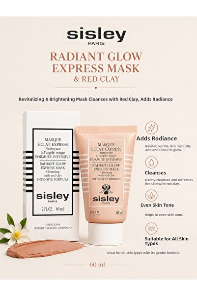 Sisley Radiant Glow Express Mask 60 ml - Cleansing, Purifying, and Revitalizi...