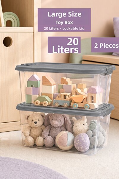 Meleni Baby 2-Piece Storage Box with Lid - Toy Organization Baby Kids Room Or...