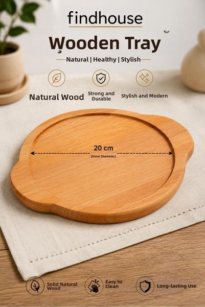 Bulika Natural Wooden Presentation Coaster for Pan, Bowl, Plate, Breakfast Tr...