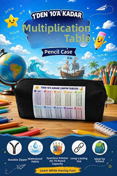 BYBAG Multiplication Table Pen Holder from 1 to 10 |   Educational Pencil Cas...
