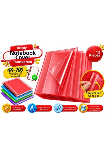 Generic Brand Ready-Made Notebook Container Transparent 12 Pieces