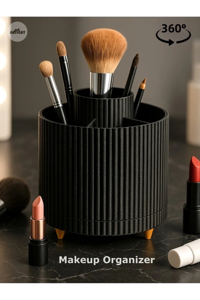 Daynav 360 °   Rotating Makeup Organizer – Compartmentalized Makeup Brush and...