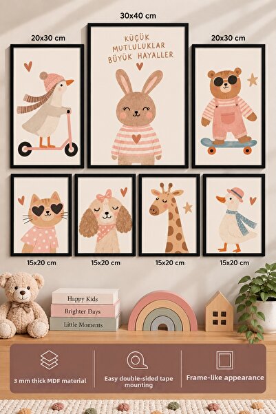 UNT 7-Piece Frame-Looking Modern Painting Set |   Children's Room Wall Decora...