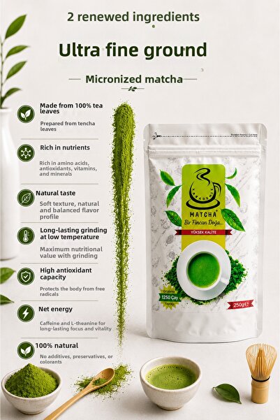Enyeşilçay 250 Grams High Quality Pure Matcha