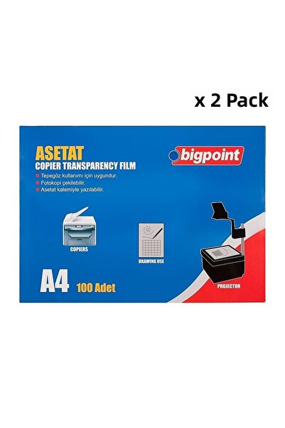 Bigpoint Photocopy Acetate A4 100 Micron 100 Sheets Box X 2 Packs