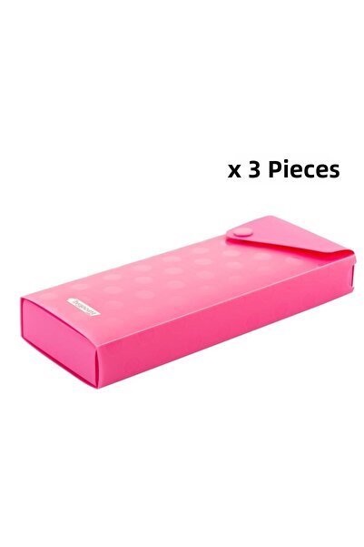 Bigpoint Box Pen Holder Pink X 3 Pieces
