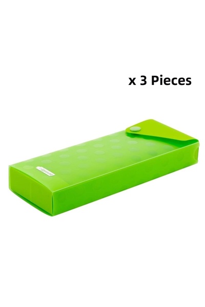 Bigpoint Box Pen Holder Green X 3 Pieces