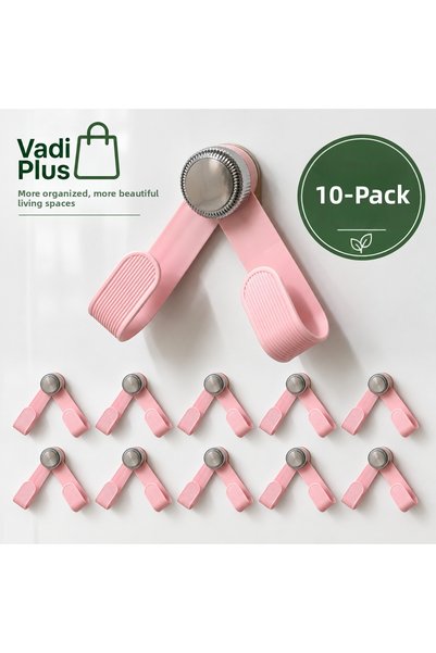 ALBBEK Vadi Plus 10-Piece Pink Practical Plate Holder – Foldable Pot Lid Holder and Kitchen Organizer