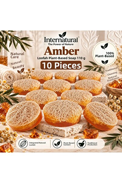 Dermolive Internatural Amber Pumpkin Fiber Herbal Soap 10 Pack (10 X 110 g)