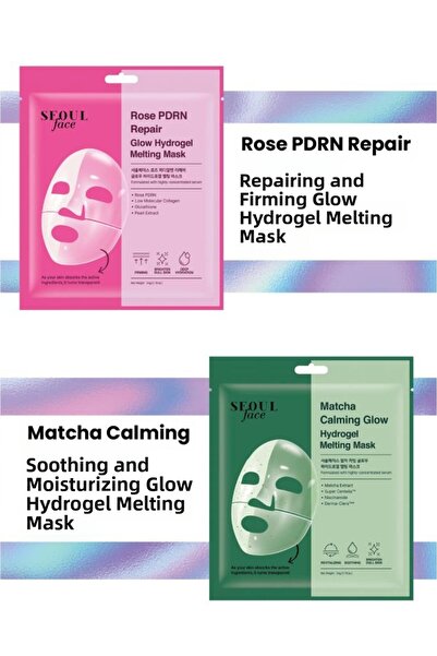 Dermal Rose Moisturizing Melting Mask and Matcha Melting Glow Mask Set