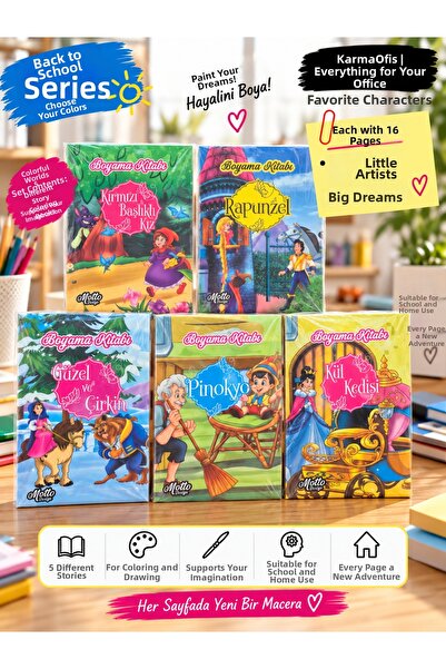 KarmaOfis Children's Painting Set and Kidz Dry Crayon Set – 16 Sheets of Pain...