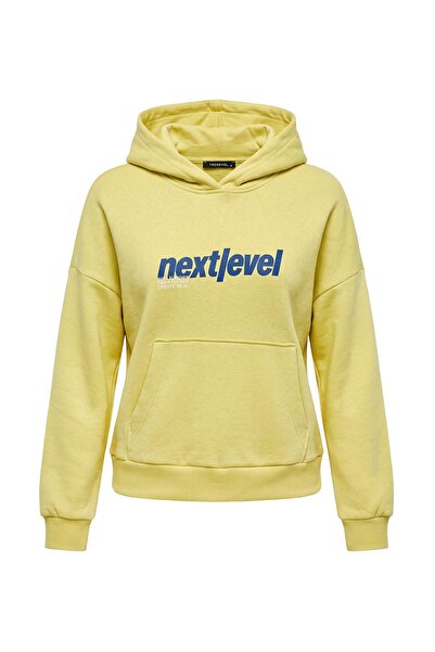 Trendyol Collection Lime Slogan Thick Fleece Lined Oversize/Wide Cut Hooded K...