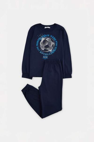 TRENDYOLKIDS Dunkelblaues Jungen-Pyjama-Set
